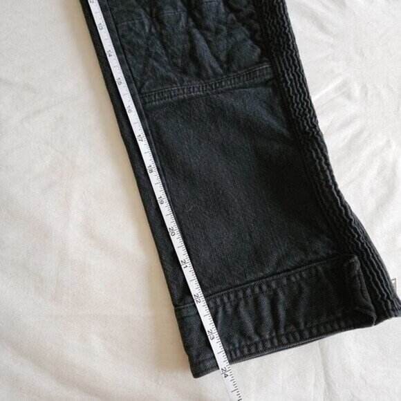 Isabel Marant Etoile Jeans Women 4 Black 1501 Straight Cropped Goth FLAW No Lace - Picture 9 of 16